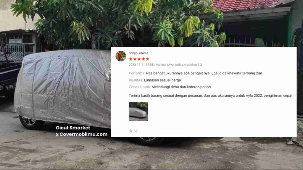 Cover Mobil Ayla Anti Air - Cover Mobilmu By Gicut Smarket