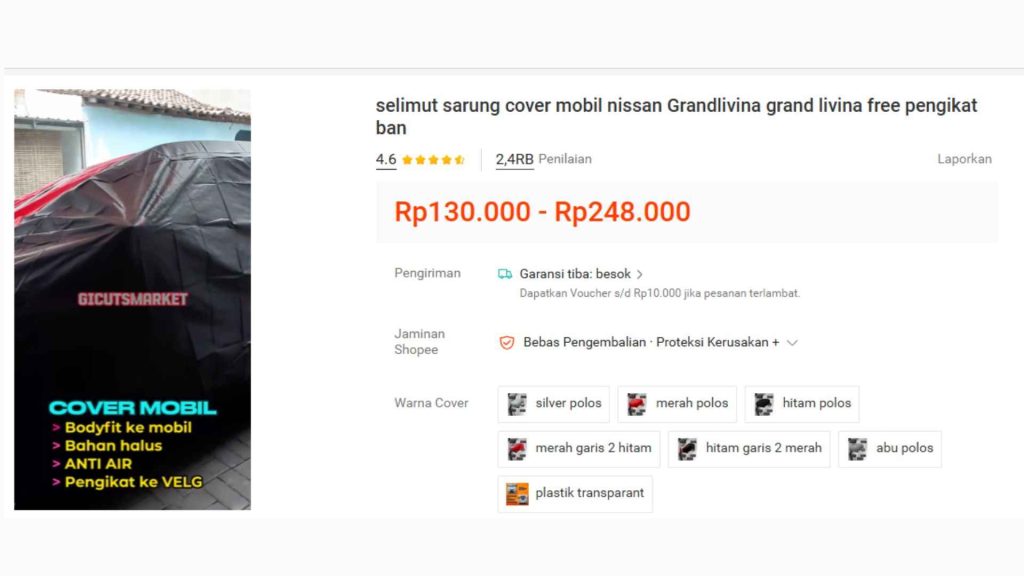 Daftar Cover Mobil Nissan Serena - Cover Mobilmu By Gicut Smarket