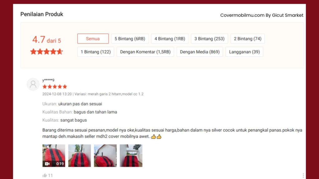 Perlukah Cover Mobil Dibeli - Cover Mobilmu By Gicut Smarket