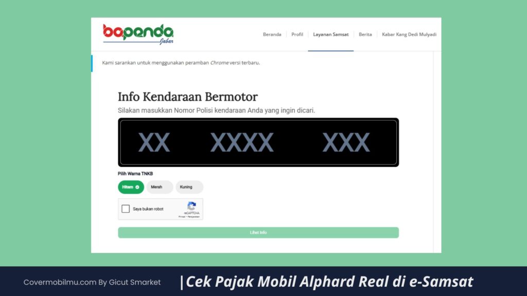 Cara Cek Pajak Mobil Alphard Real di e-Samsat - Cover Mobilmu