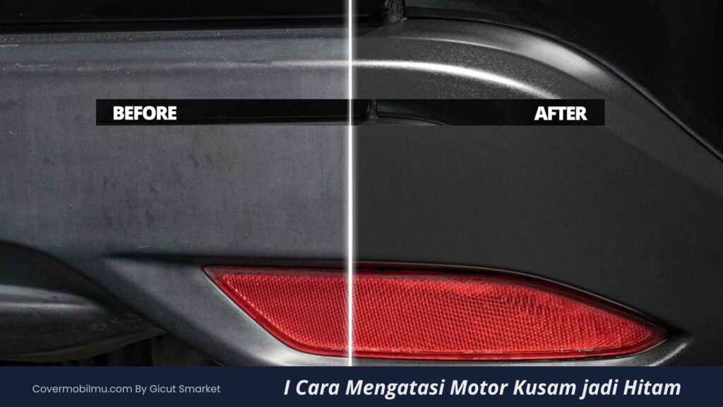 Cara Mengatasi Motor Kusam Jadi Hitam Mengkilap - Cover Mobilmu