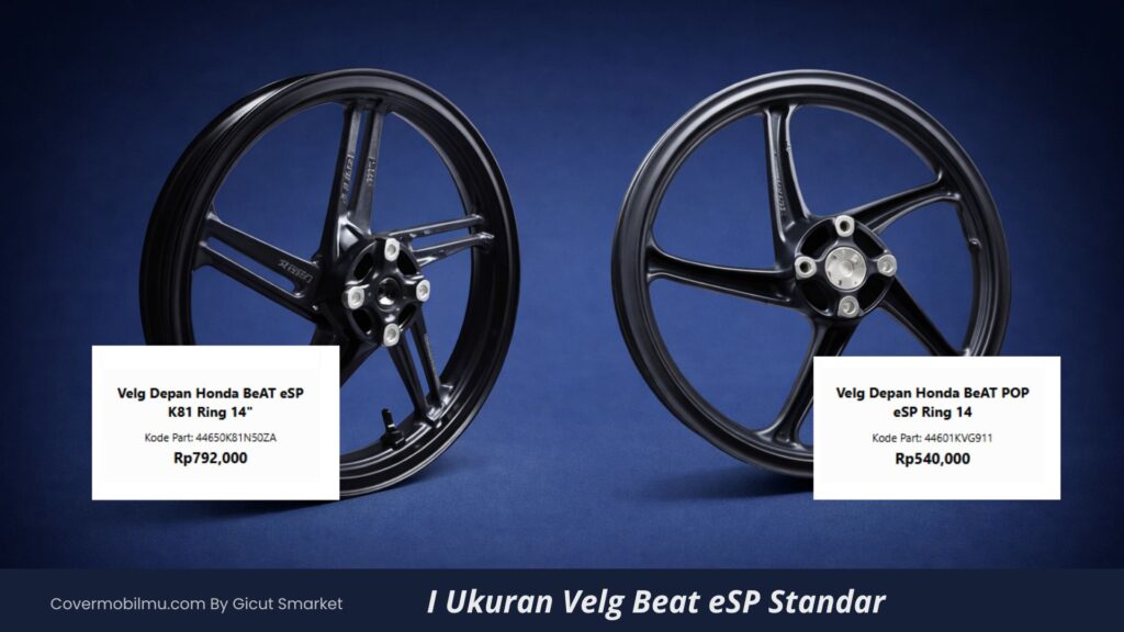 Ukuran Velg Beat eSP Standar - Cover Mobilmu